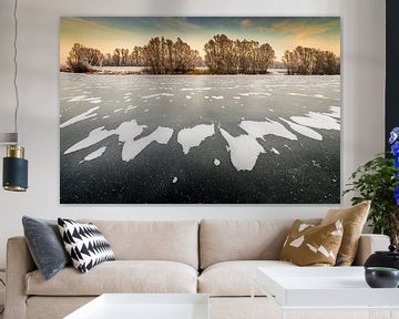 Nederlands winter landschap van Chris Stenger