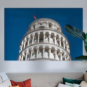 Close-up van de scheve toren