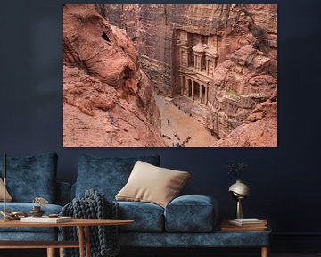 De ruïnes van Petra, een historische stad in Jordanië