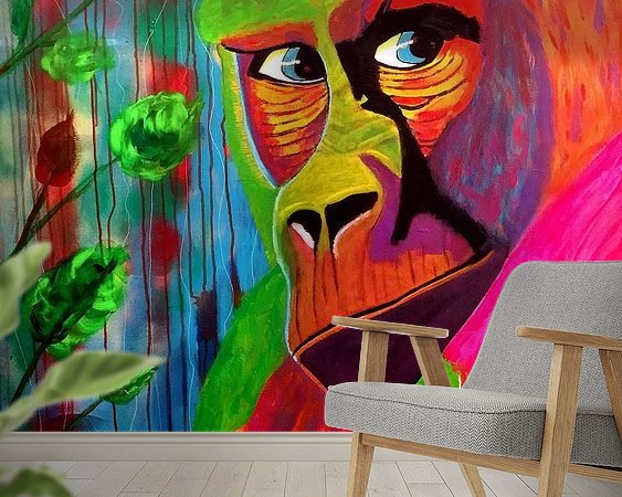 Voorbeeld van het werk in een kamer