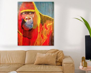 Color-rilla HARAMBE sur Blue Eyes Painting