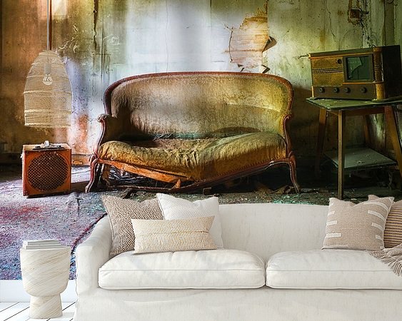 Voorbeeld van het werk in een kamer