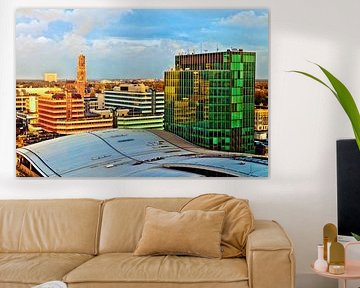 New Year's Eve Utrecht in evening light by Jan van der Knaap