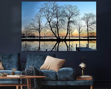 jogger bij zonsopkomst