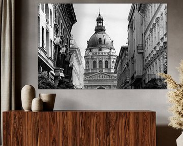 Photo en noir et blanc d'une rue de Budapest sur Studio Mirabelle