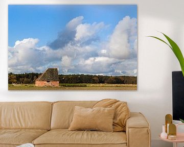 Sheepfold on Texel with Dutch sky by Simone Janssen