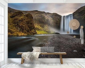 Skogafoss vroeg in de herfst