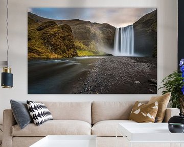 Skogafoss vroeg in de herfst