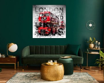 Graphic Art LONDON WESTMINSTER Busse | Typografie  von Melanie Viola