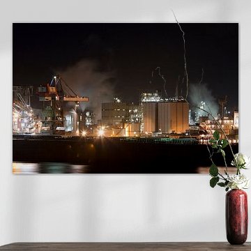 Nachtindustrie im Hafen