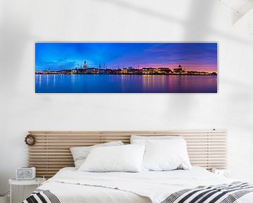 Panorama skyline Kampen at the river during a breathtaking sunset 3 by Anton de Zeeuw