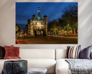 De Waag Deventer bij avond by Han Kedde