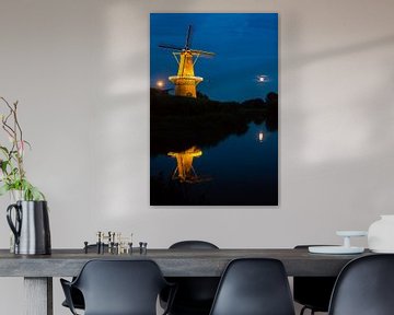 Windmill at Night van Sander van Mierlo