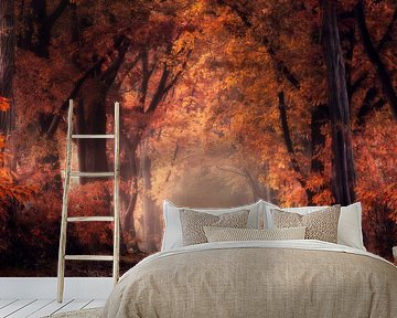 Red forest by Edwin Mooijaart