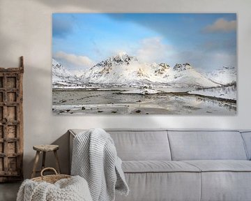 Winterlandschap in de Vesteralen-archipel in Noorwegen van Sjoerd van der Wal Fotografie