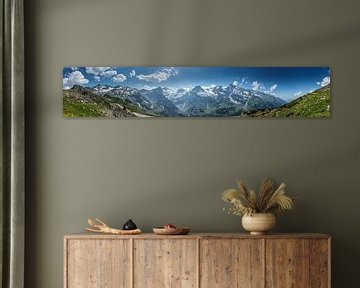 Panorama berglandschap van het Großglockner massief, Hohe Tauern, Oostenrijk van Martin Stevens