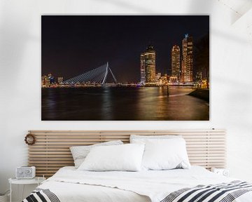 Die Skyline von Rotterdam bei Nacht von Catstye Cam / Corine van Kapel Photography