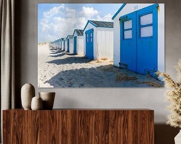 Strandhuisjes, Texel van Ton Drijfhamer