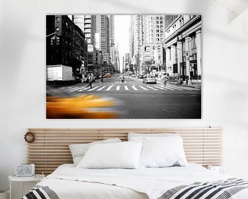 New York: Taxi's en Zebra's  van Milan Lagerwerf