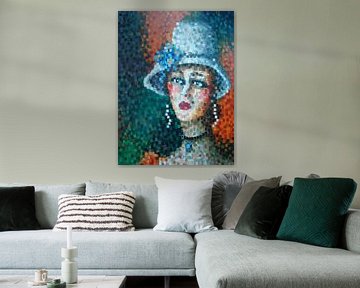 Lady with hat by Janny Heinsman