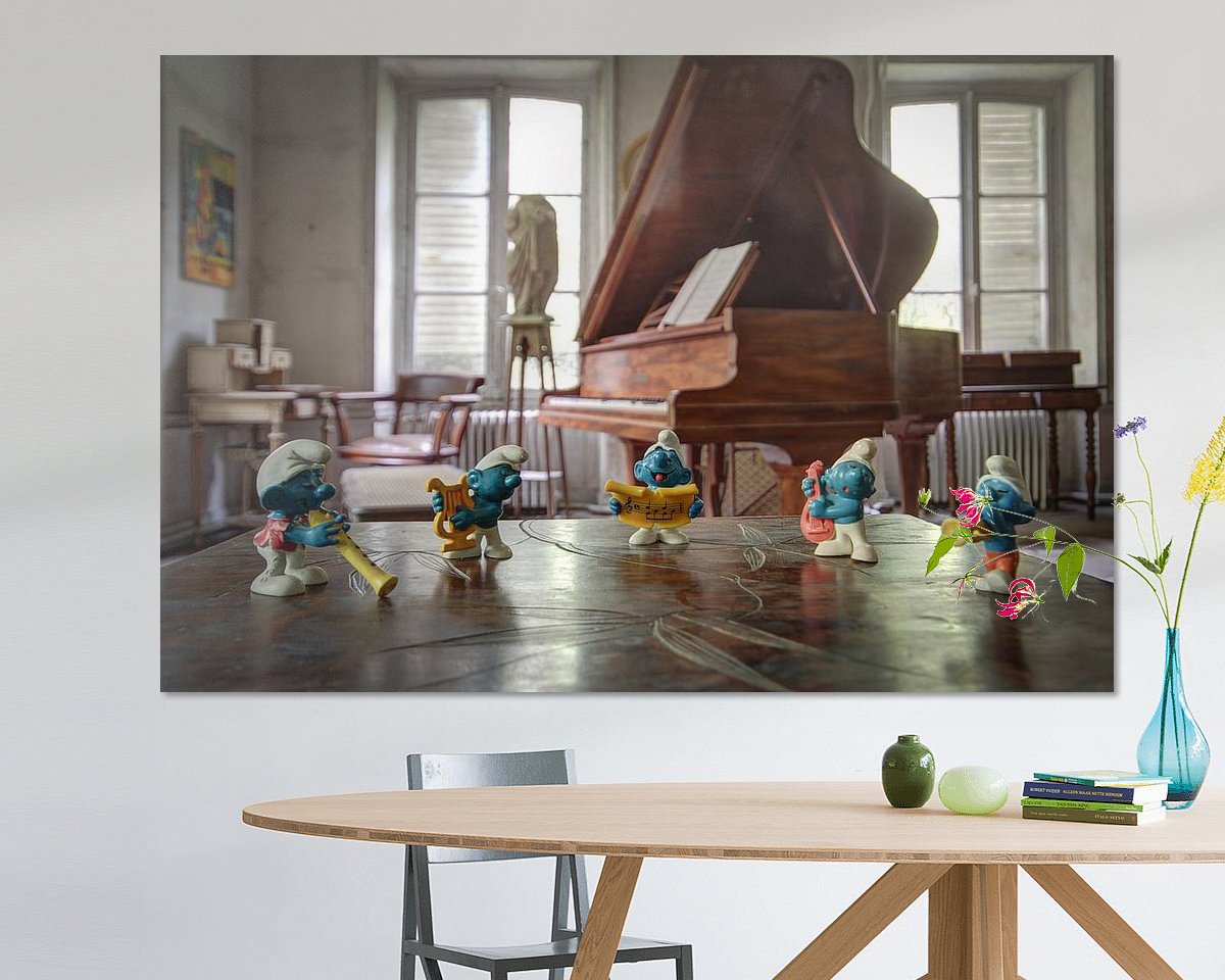 Voorbeeld van het werk in een kamer