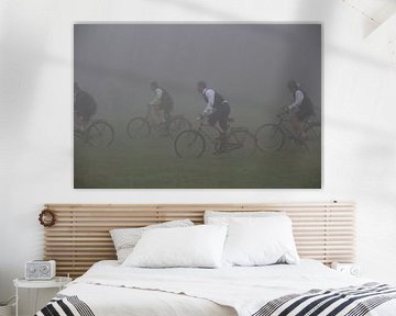 Radfahren in Beiren im Nebel