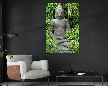 Bouddha zen en bambou
