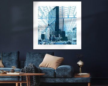 Rotterdam Blau 2. - Digitaler Kunstdruck von Hilly van Eerten