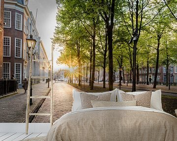 Het Lange Voorhout, Den Haag (Zonsondergang) van John Verbruggen