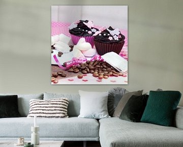 chocolade cupcakes met koffiebonen van Patricia Verbruggen