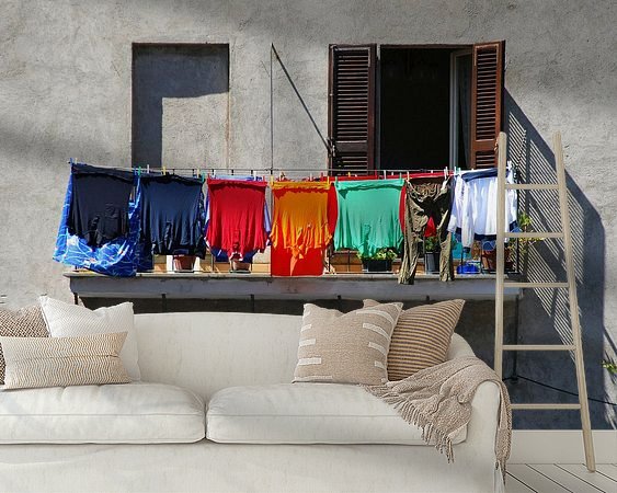 Voorbeeld van het werk in een kamer