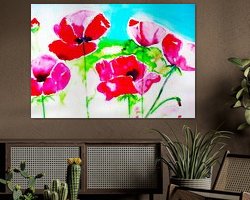 Voorbeeld van het werk in een kamer