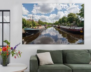 Het Reitdiep in Groningen, Nederland van Martin Stevens