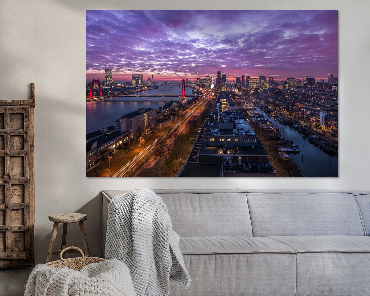 Voorbeeld van het werk in een kamer