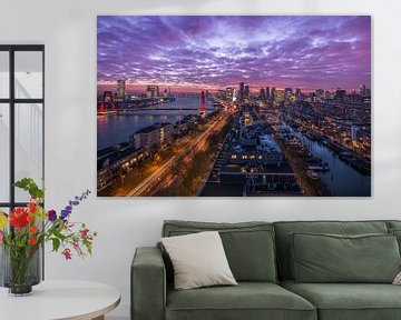 Der Panoramablick von Rotterdam von MS Fotografie | Marc van der Stelt