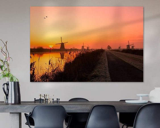 Voorbeeld van het werk in een kamer