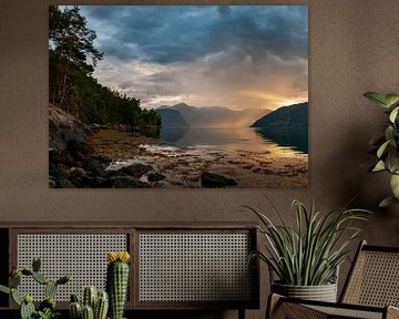 Sognefjord in Norway during sunset by Sjoerd van der Wal Photography