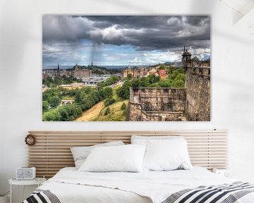 Rain above Edinburgh by Jan Kranendonk