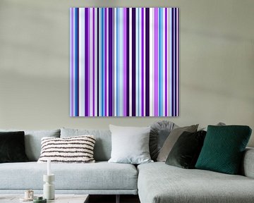 Striped art lilac blue van Patricia Verbruggen