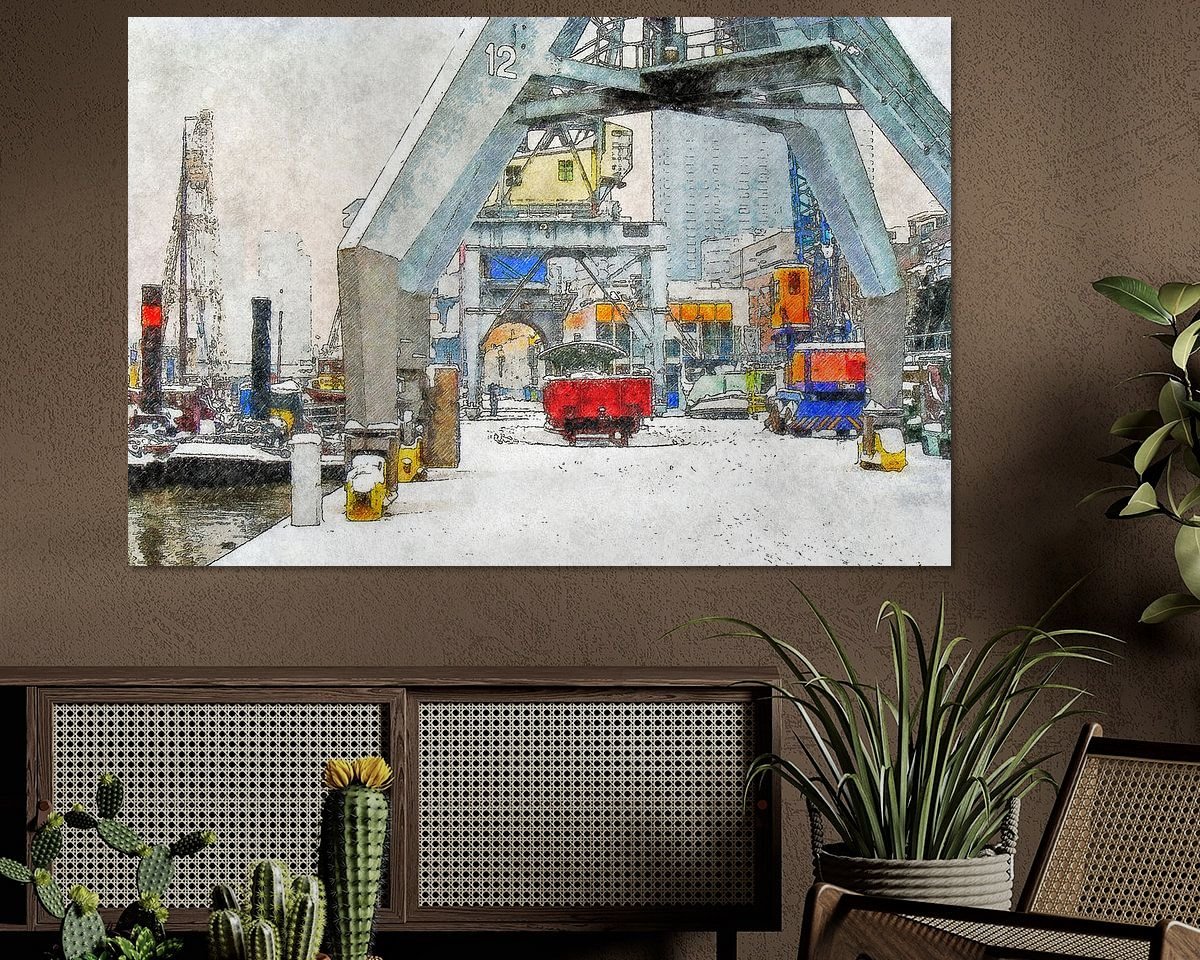 Voorbeeld van het werk in een kamer