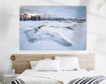 Sneeuwlandschap op de Vesteralen / Lofoten, Noorwegen van Martijn Smeets