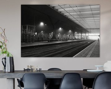 Station Rotterdam in film noir stijl van Bob Bleeker