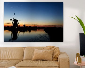 Traditional wind mills at Kinderdijk by Esther Seijmonsbergen