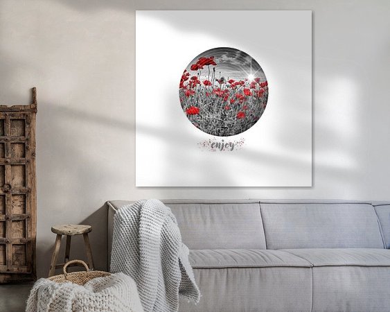 Voorbeeld van het werk in een kamer