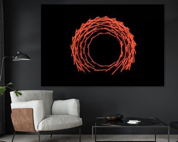 Nest art light red1 by Saskia Hoks