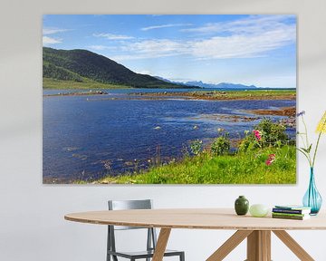 Blick auf die Berge der Insel Andøya von Gisela Scheffbuch