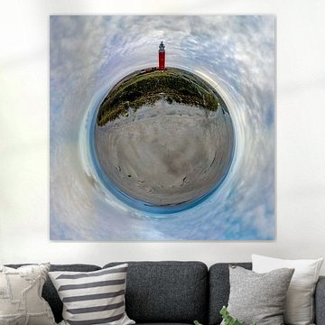 Tiny Planet Eierland Leuchtturm Texel von Richard Heerschap Fotografie