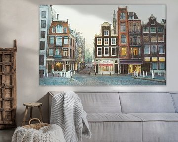 Schilderij: Amsterdam, Oude Leliestraat van Igor Shterenberg