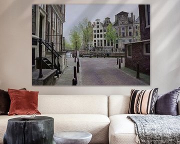 Schilderij: Amsterdam, Herengracht-Beulingstraat van Igor Shterenberg