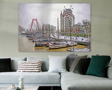 Winterbeeld Oude Haven van Frans Blok